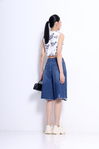 Jovi 7 Quarter Destroy Denim Jeans