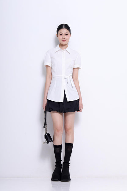 Sera Bubble Hem Mini Skirt