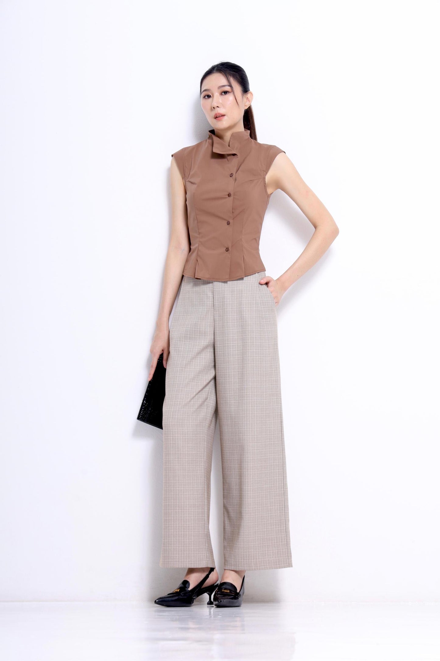 Juanita Asymmetrical Button Down Shirt
