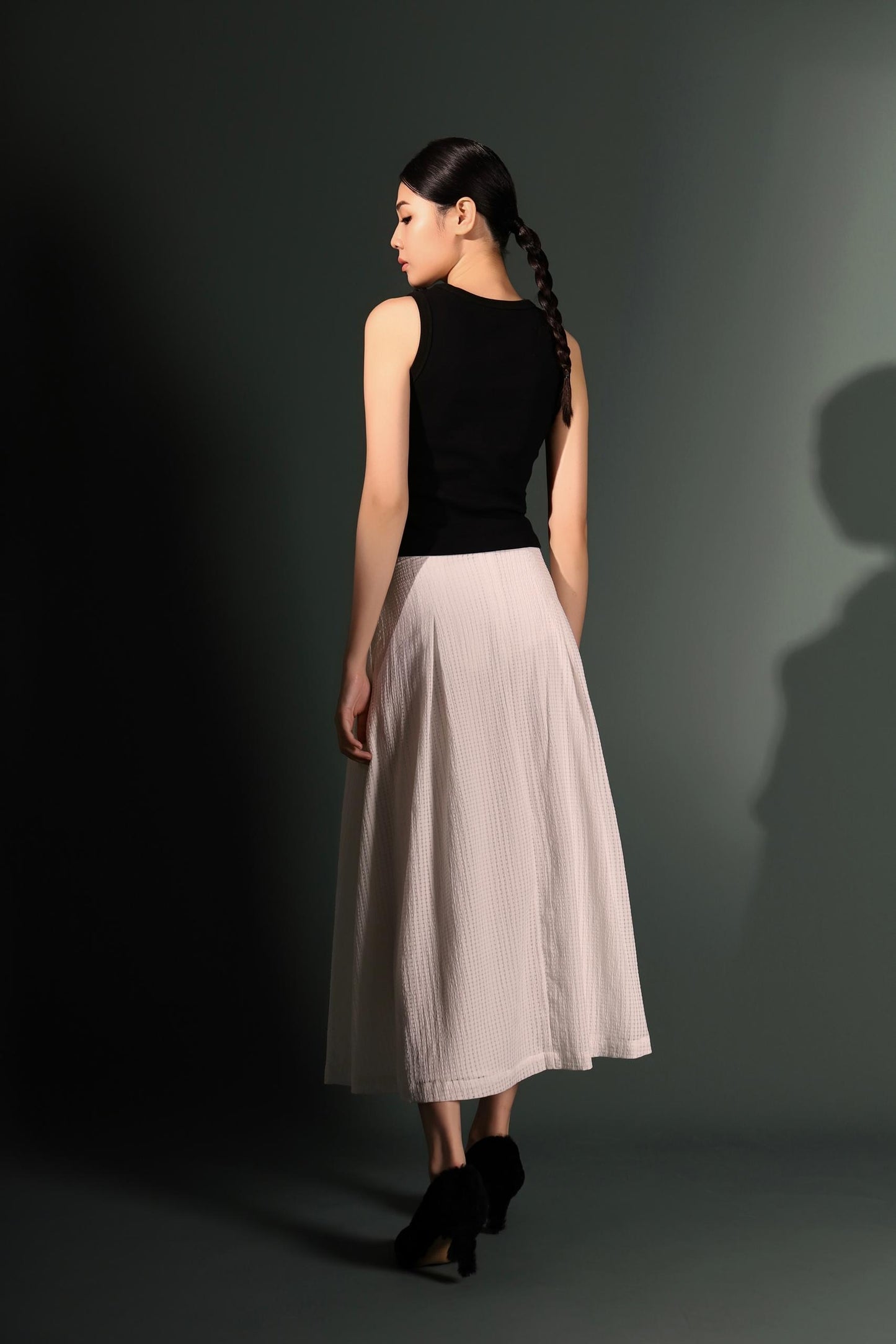 Fiona Embossed A-line Skirt