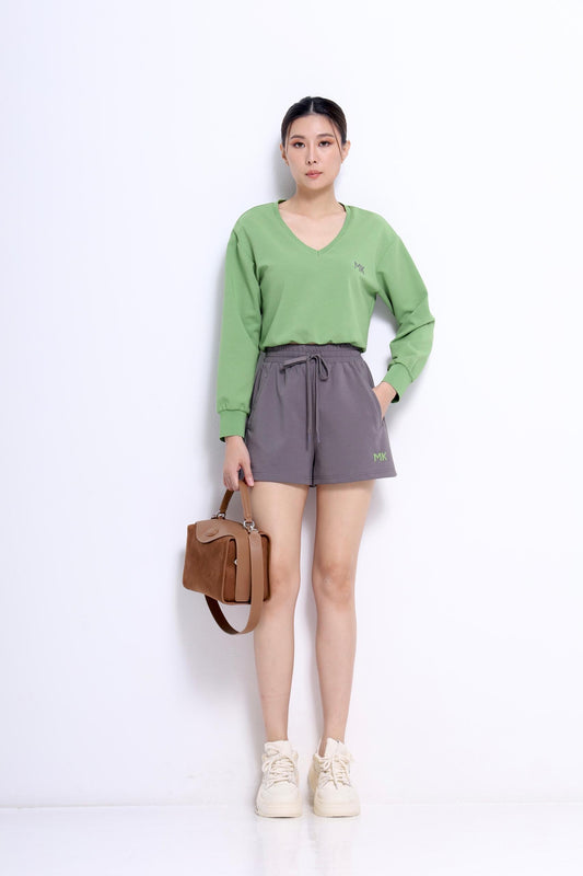 Moko Cropped V-neck Pullover