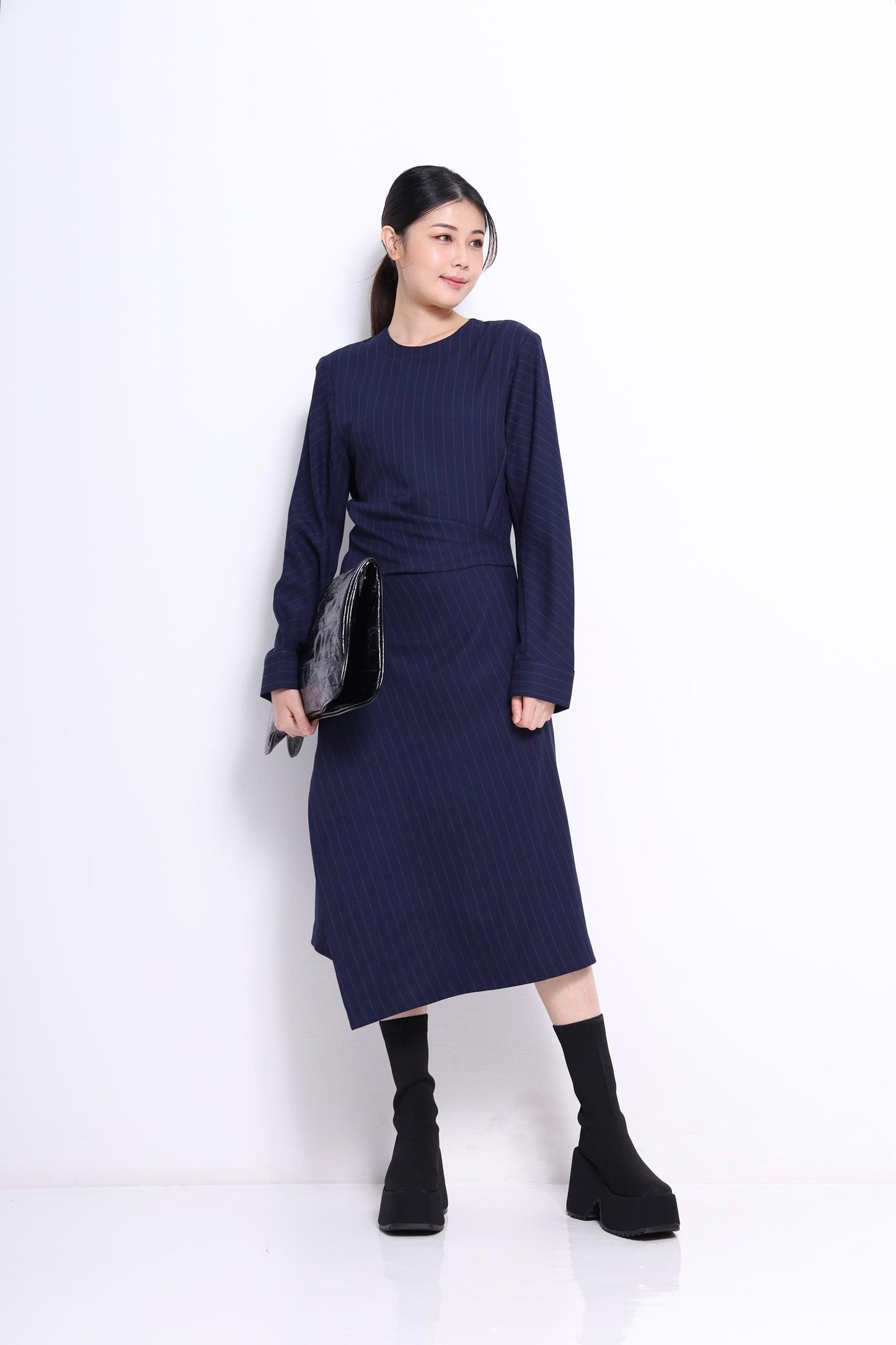 Jae Column Pinstripe Dress