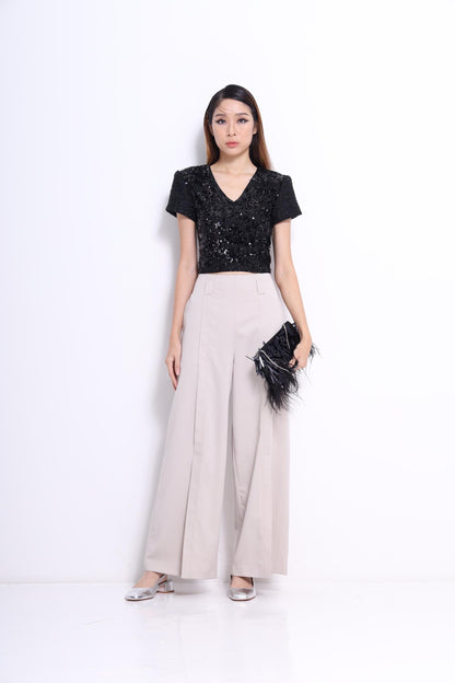 Letitia Open Slit Wide Leg Pants