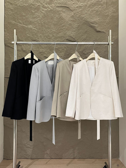 Zena Oversized Linen Blazer