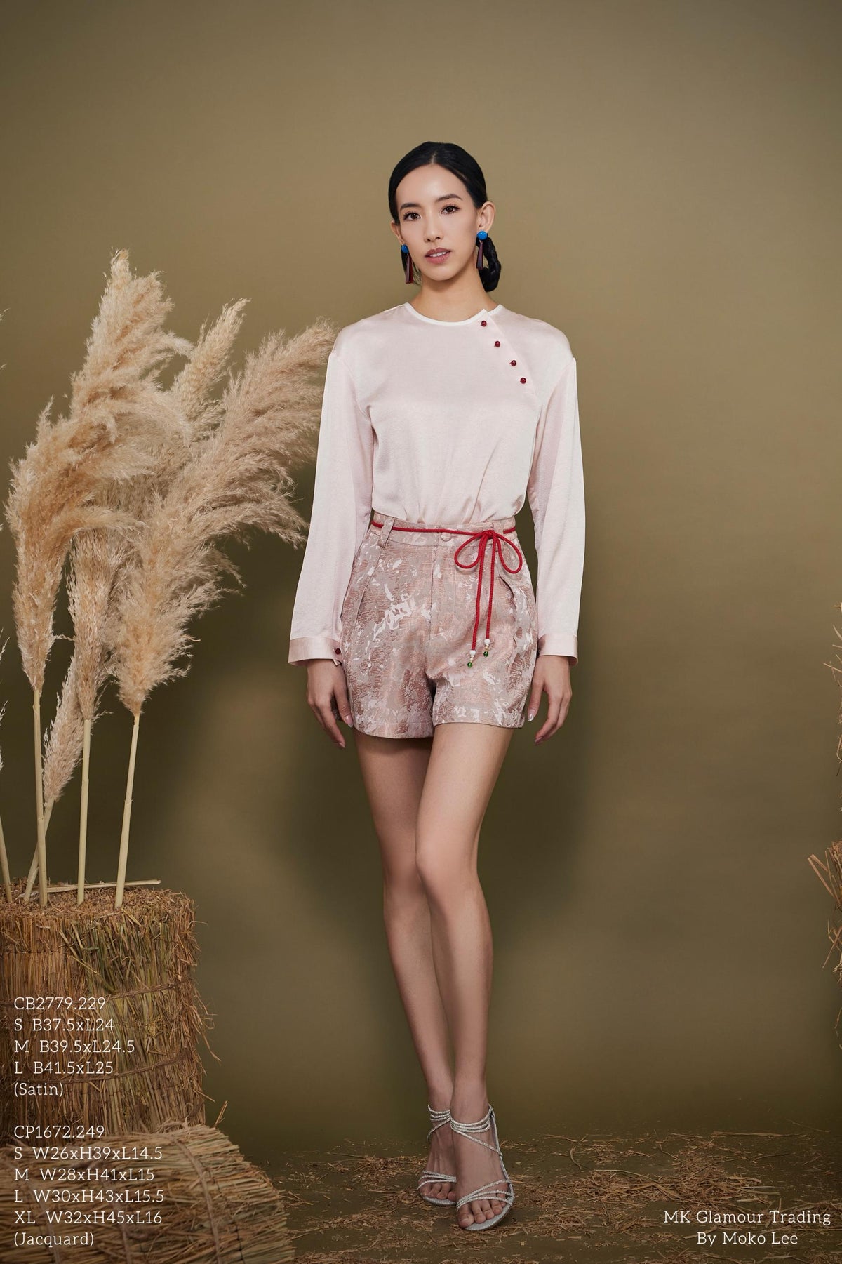 Qian Orient Satin Top