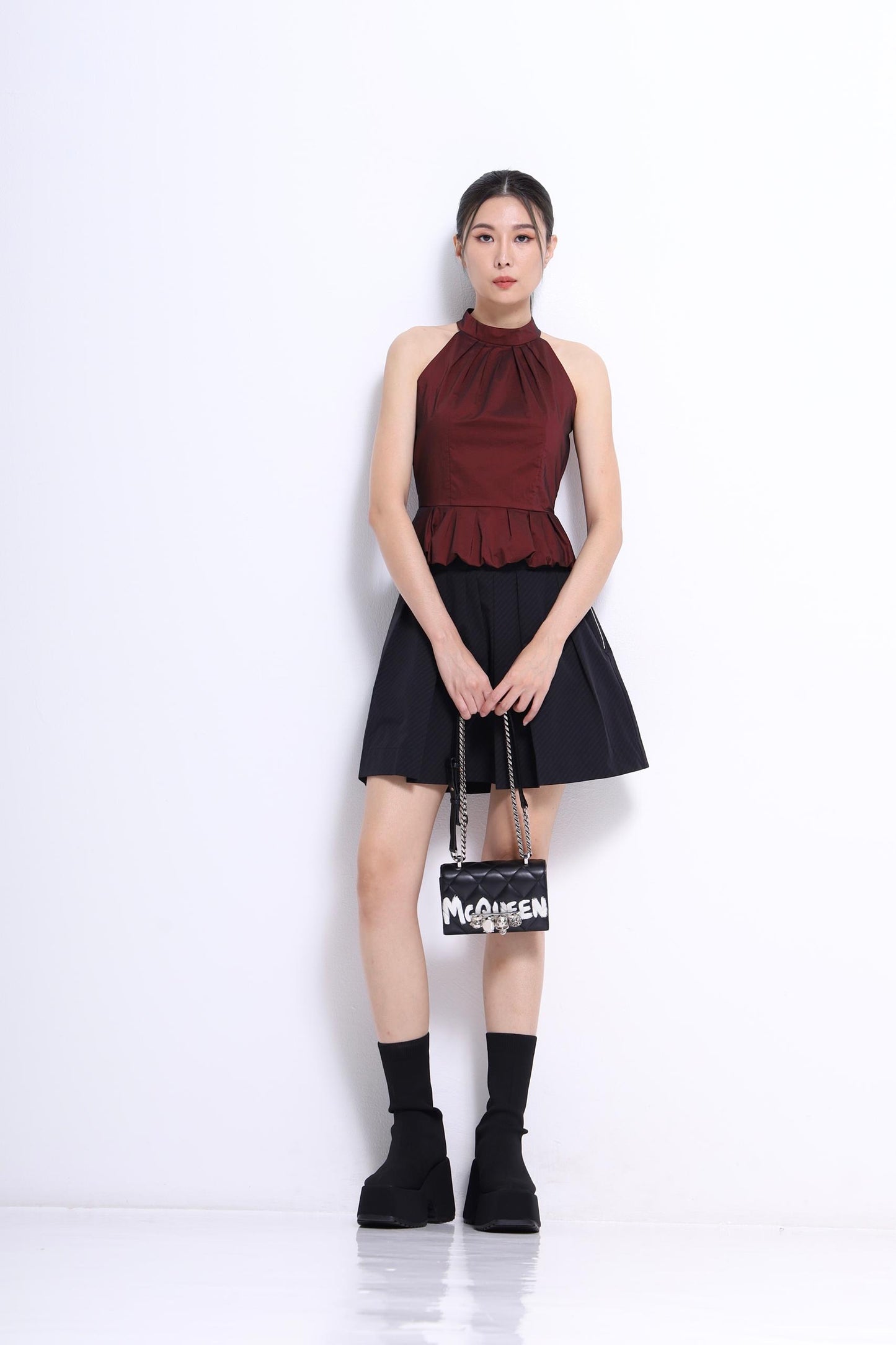 Talia Peplum Ruffles Top