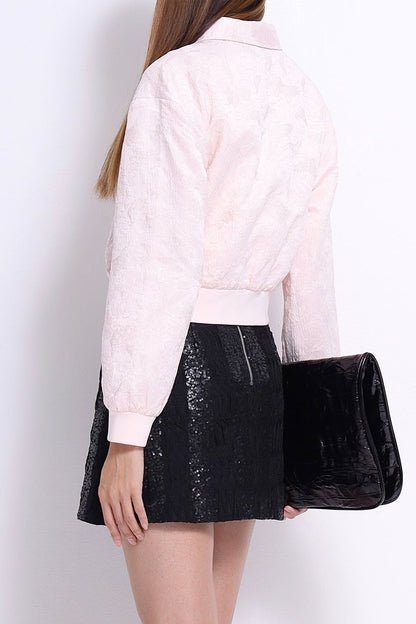 Zera Sequin Light Bomber Jacket