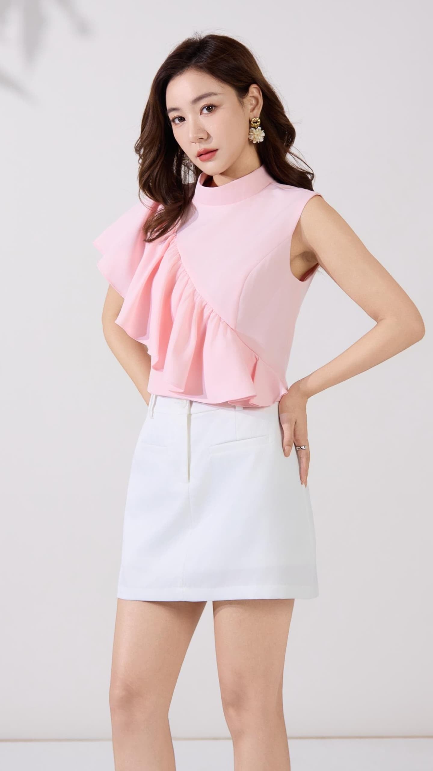Ziri Asymmetrical Ruffle Top