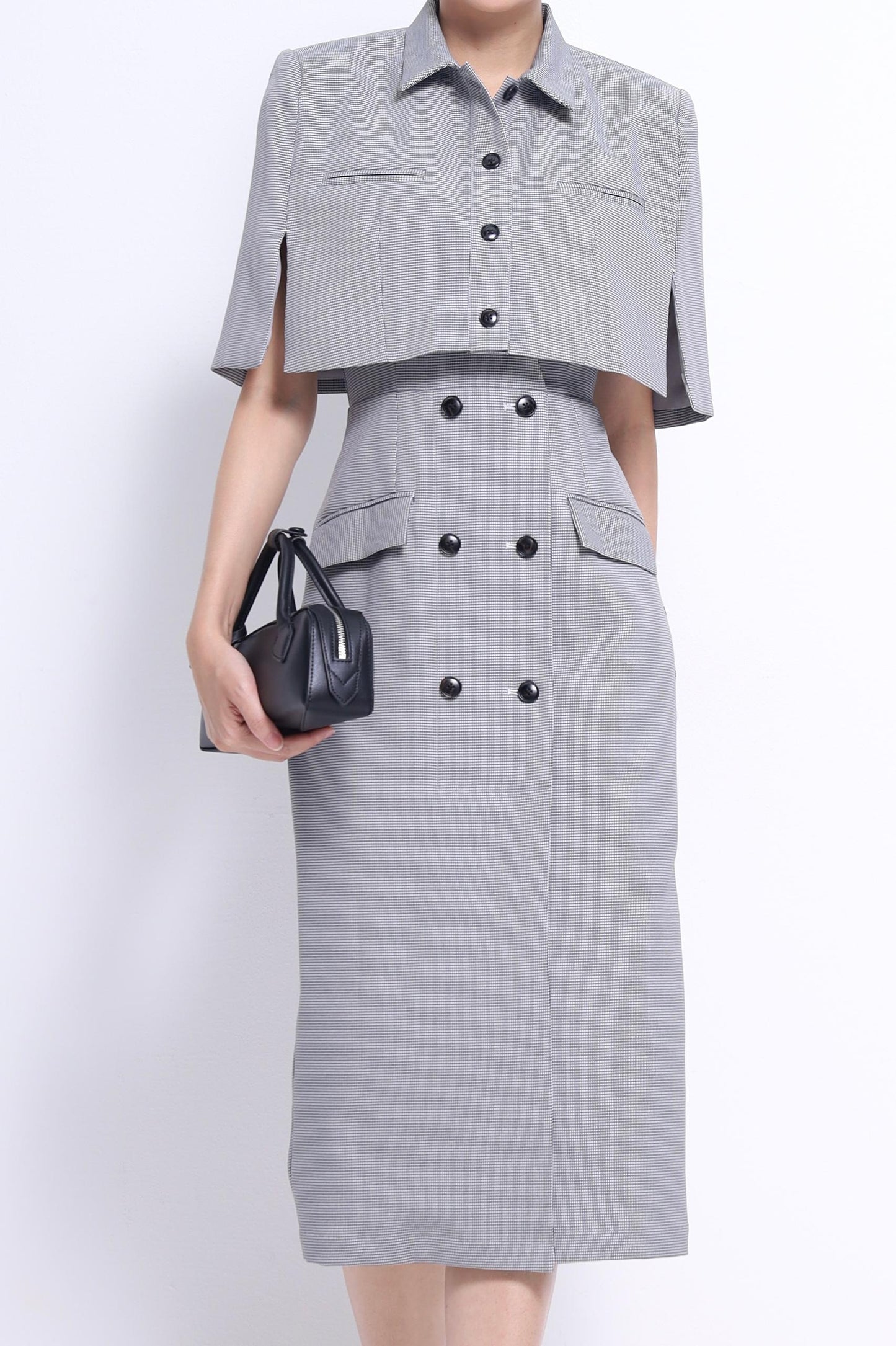 Miranda Cropped Cape Jacket