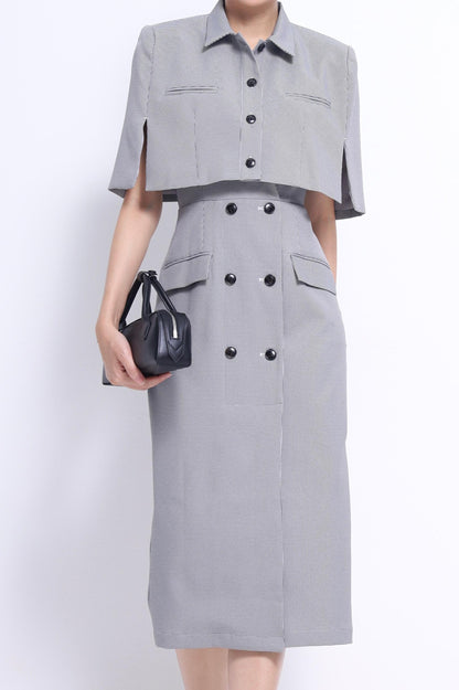 Miranda Cropped Cape Jacket