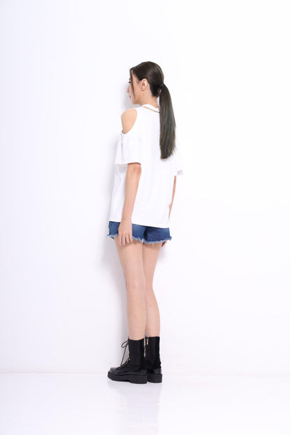 Mia Cutout Oversized Tee