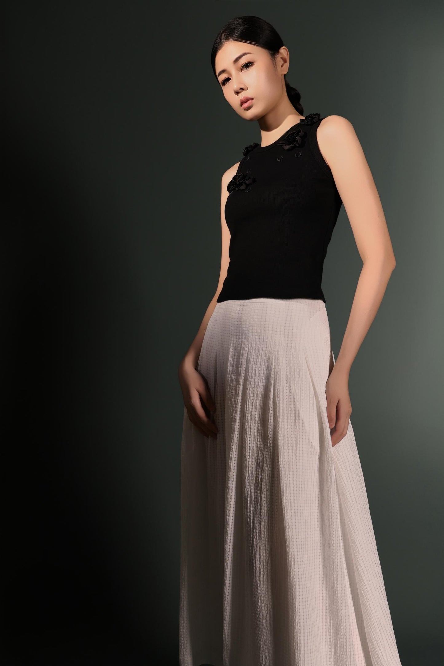 Fiona Embossed A-line Skirt