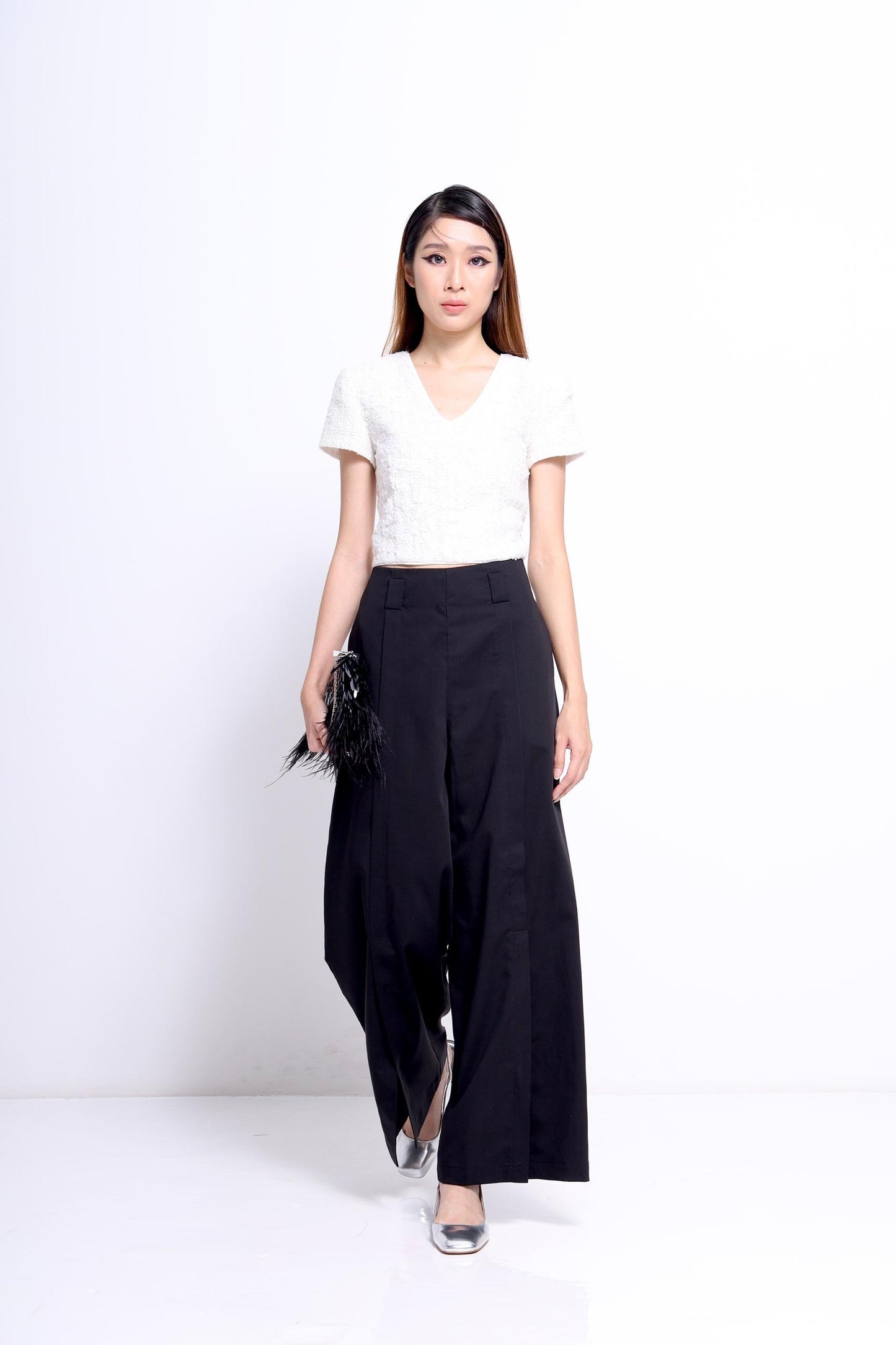 Letitia Open Slit Wide Leg Pants