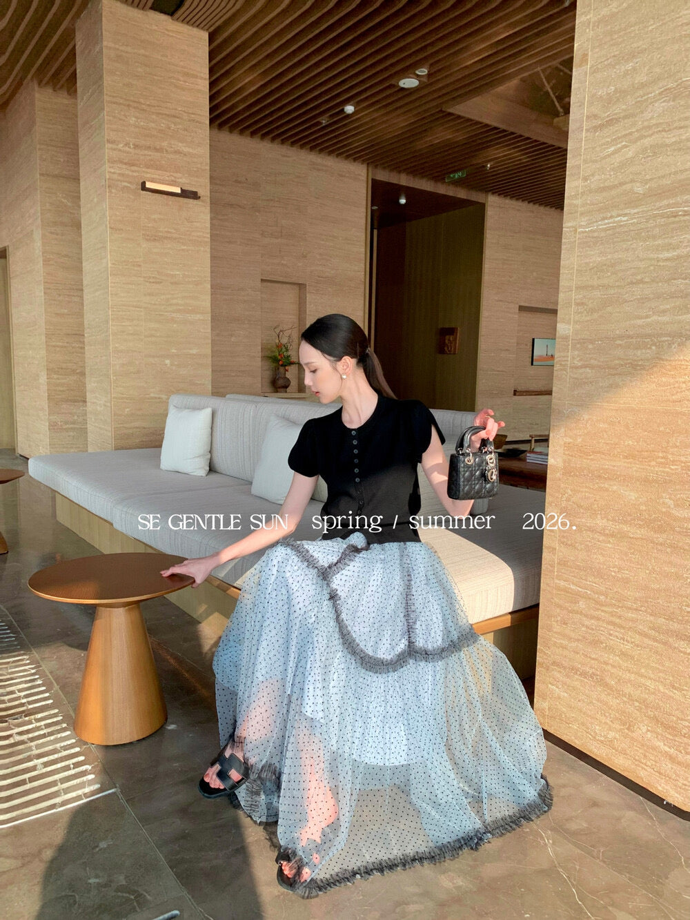 Faye Polka Dot Tulle Skirt