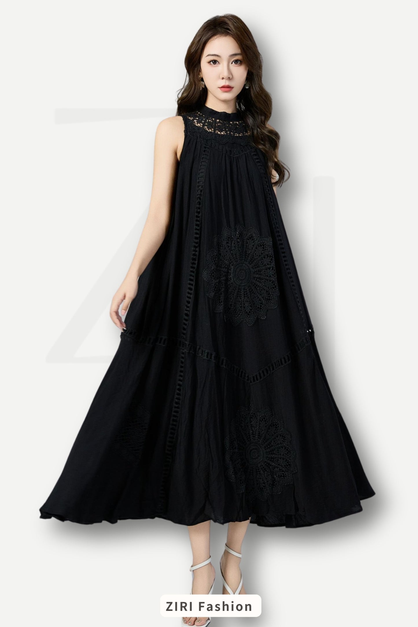 Ziri Broderie Tencel Dress