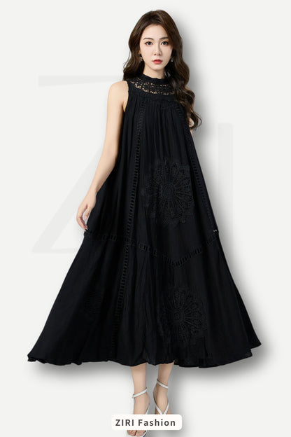Ziri Broderie Tencel Dress