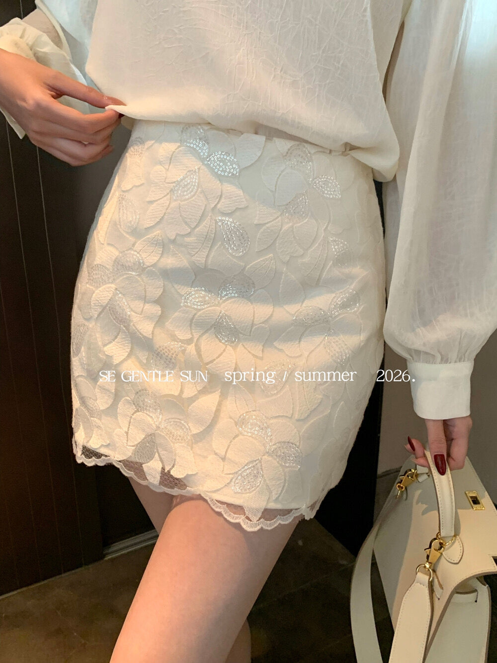 Ariel Sequins Mini Skirt