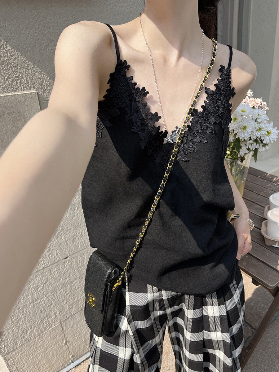 Hoo Lace V-Neck Camisole