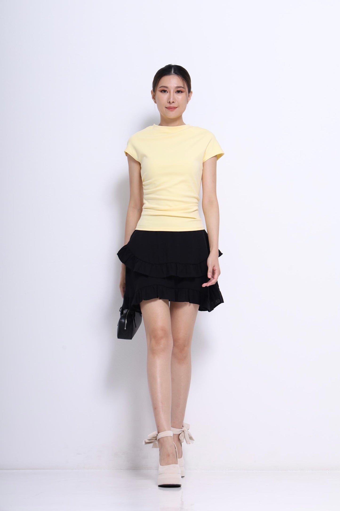 Janice Asymmetrical Knit Tee