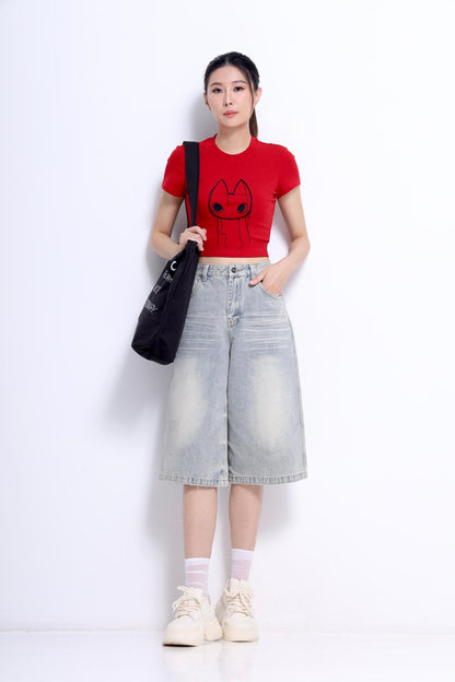Omo Fitted Cropped Tee