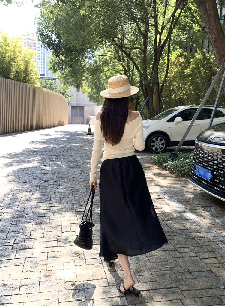Valentina Pleated A-line Skirt