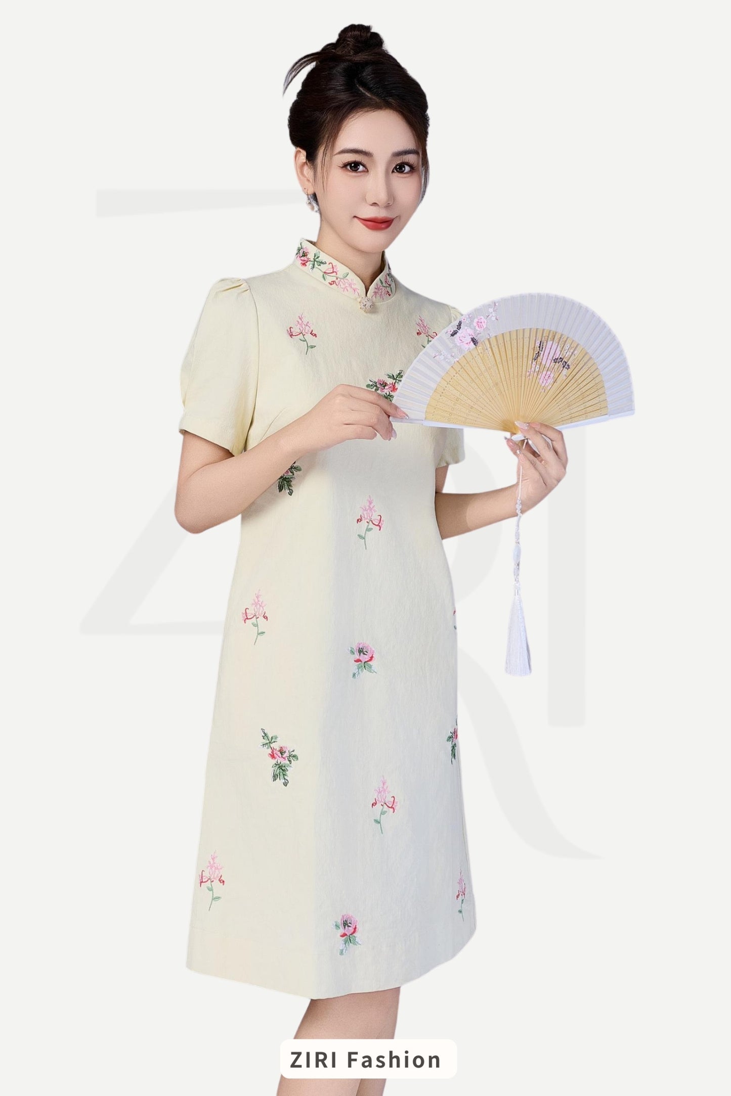 Nin Denim Qipao Dress