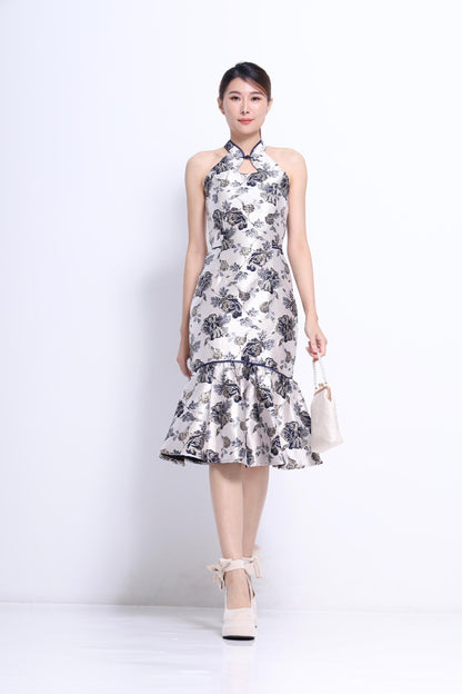 Zhu Orient Pearl Qipao Dress with Jacket