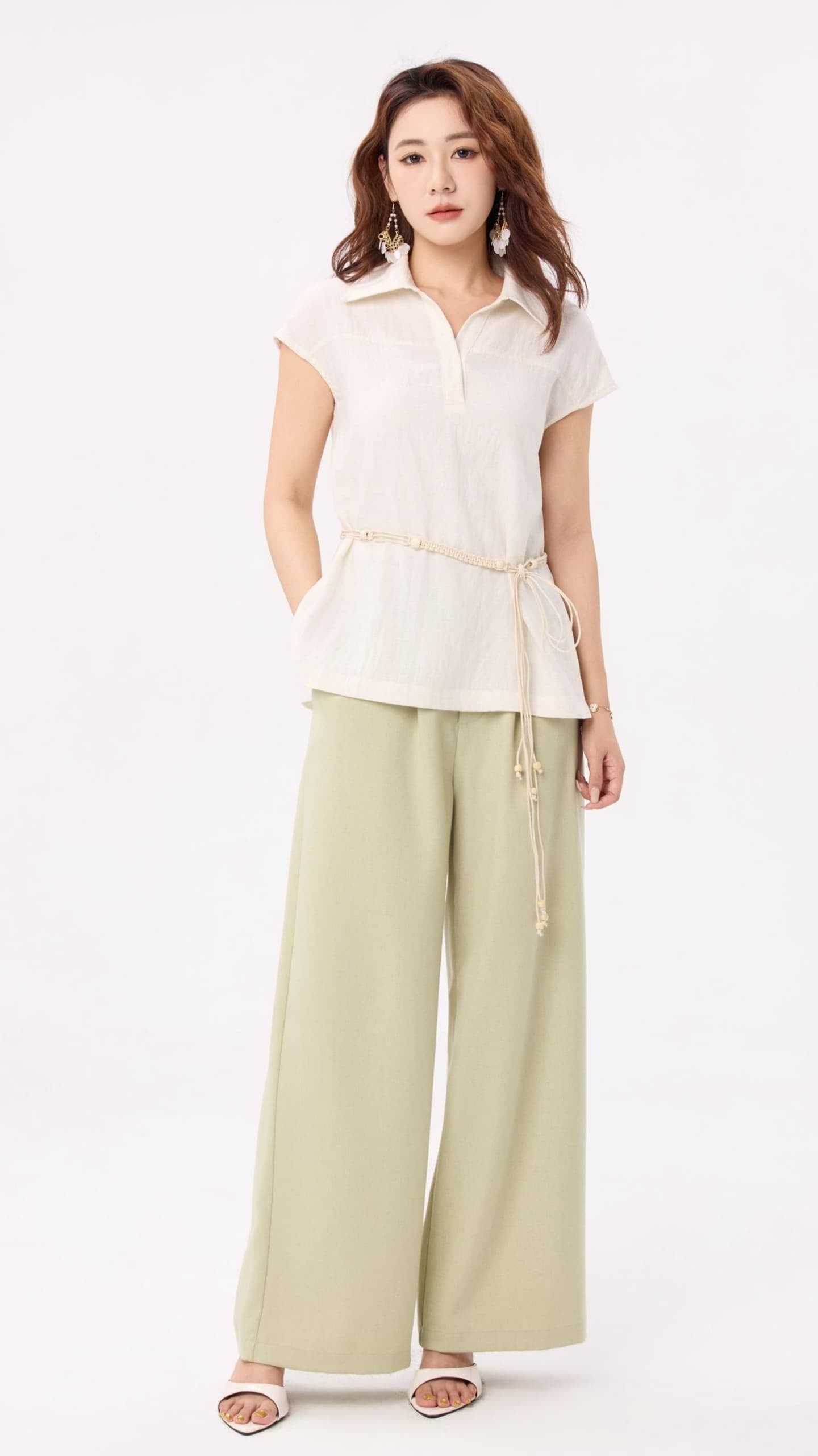 Ziri Linen Wide Legged Pants