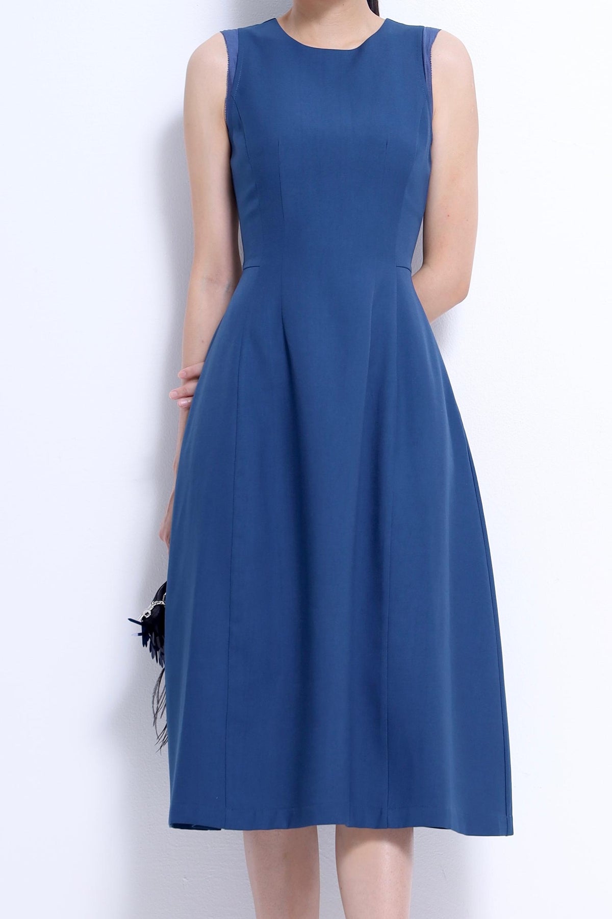 Elena Tailored A-line Midi Dress