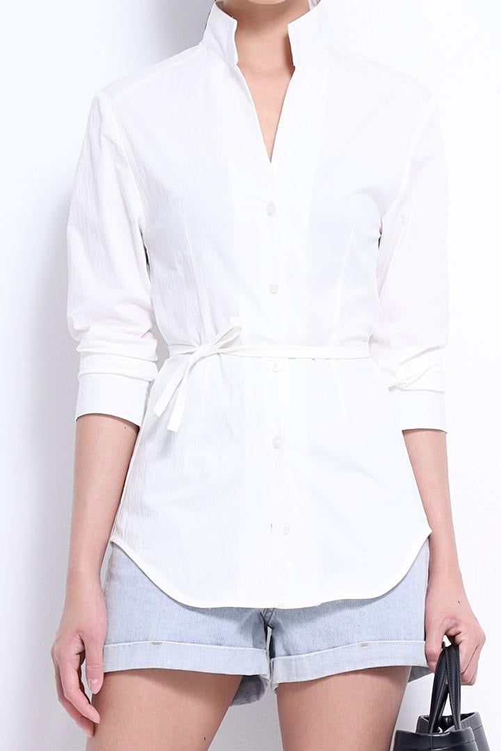 Glinda Mandarin Open Collar Shirt