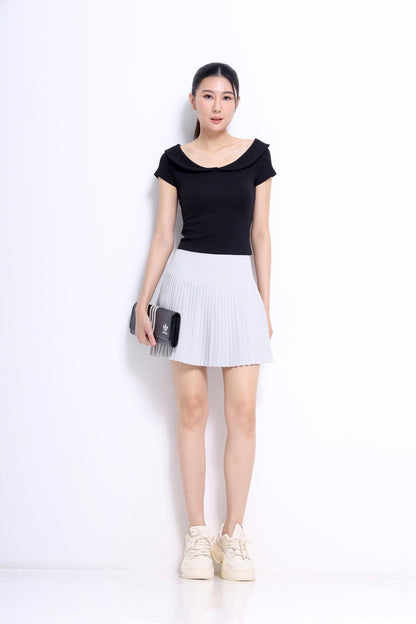 Felise Contrast Collar Knit Top