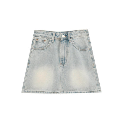 Nancy Washed Denim Mini Skirt