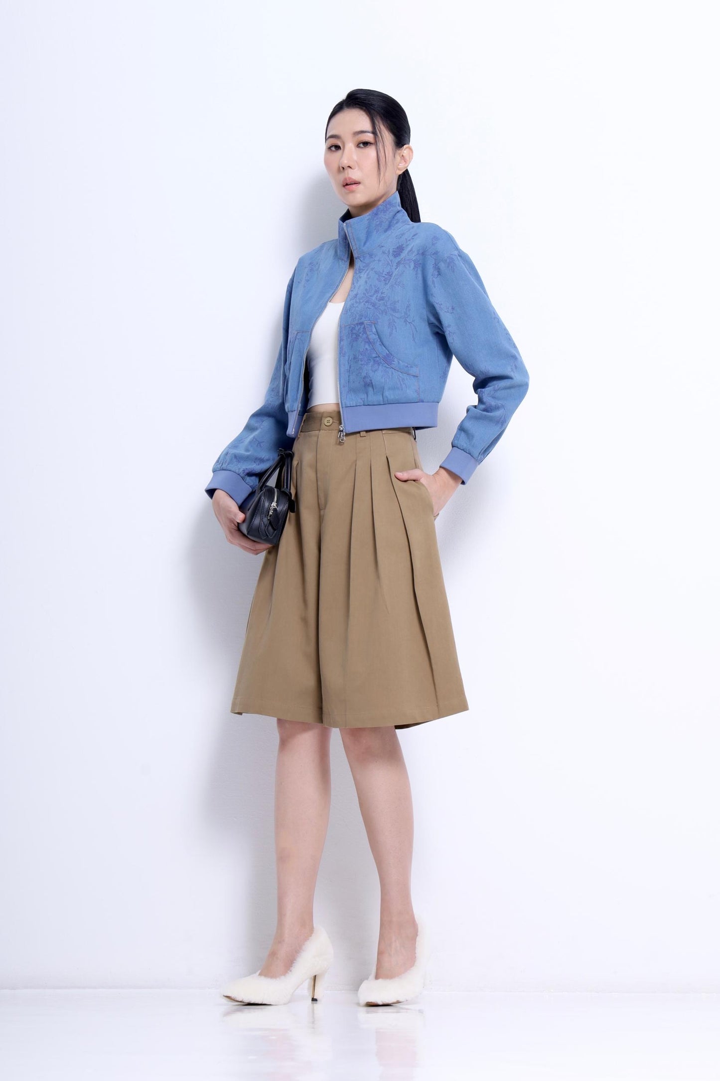 Hera Bermuda Pleated Shorts