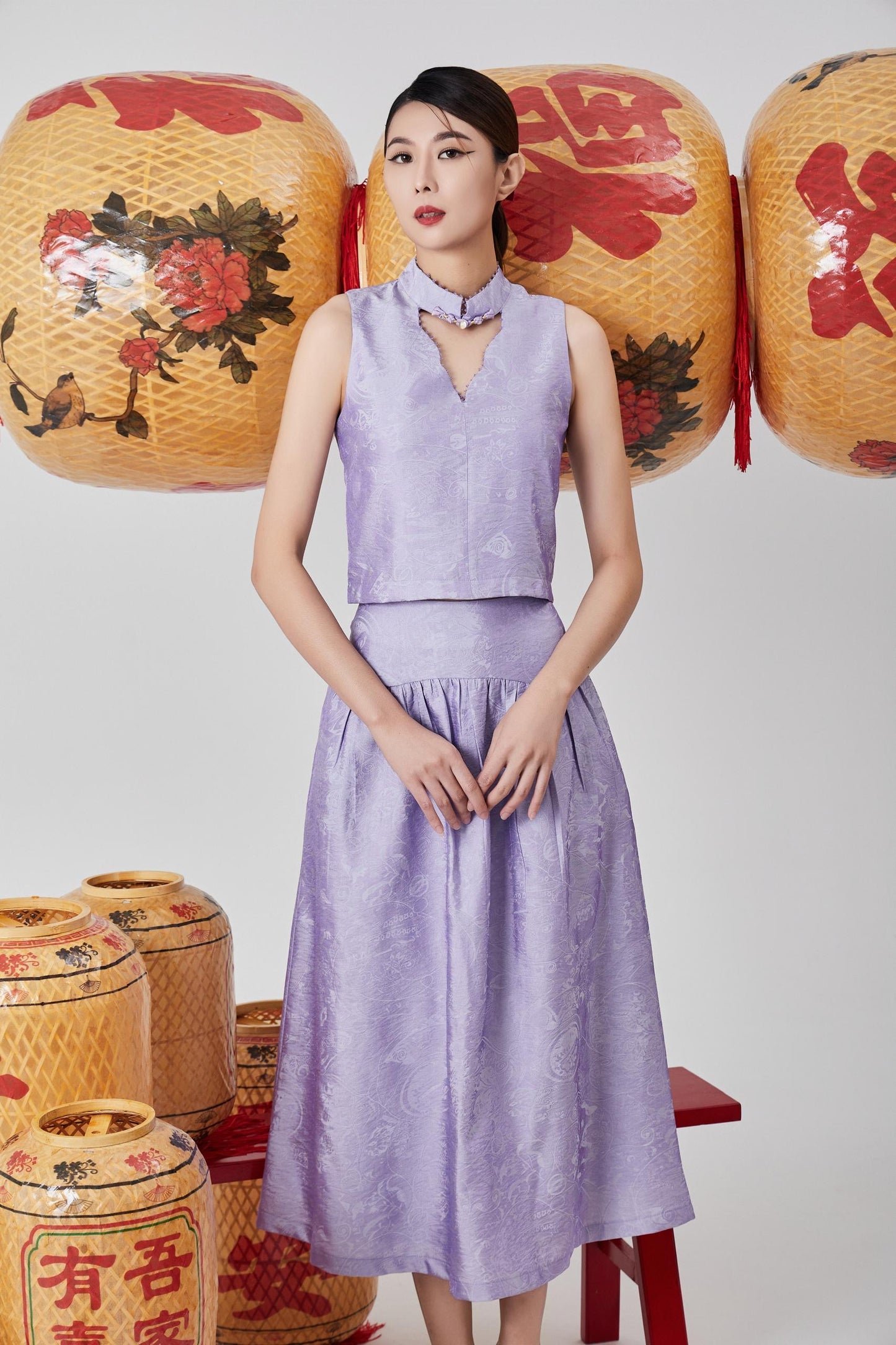 Huan Orient A-line Skirt