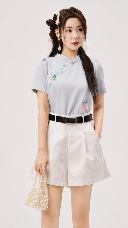 Shuang Oriental Floral Top