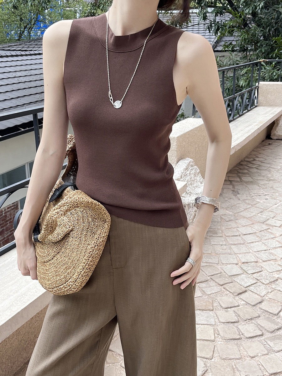 Gracetina Open Back Knit Top