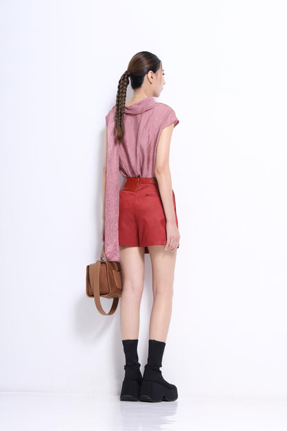 Elena Cowl Neck Satin Top