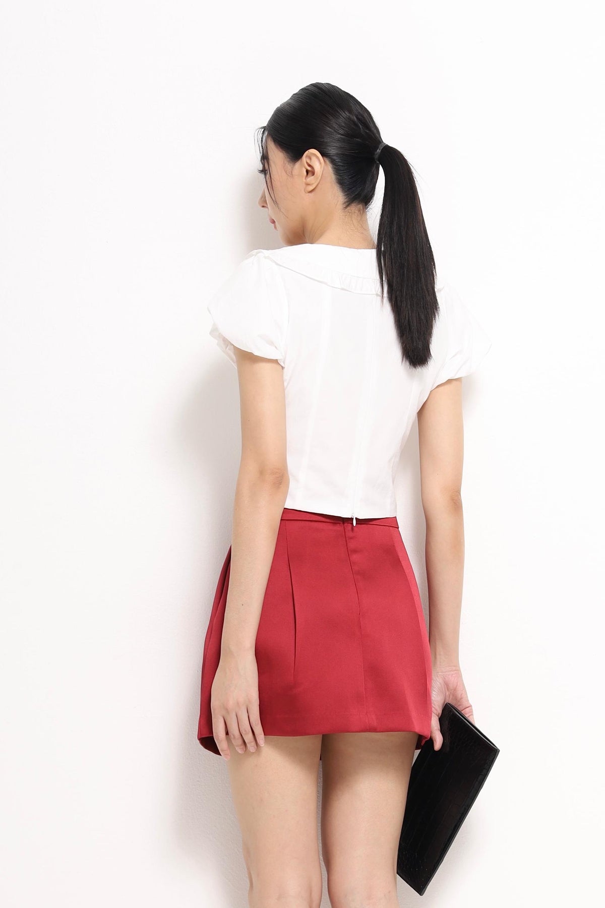 Lily Boat Neck Bow Tie Top