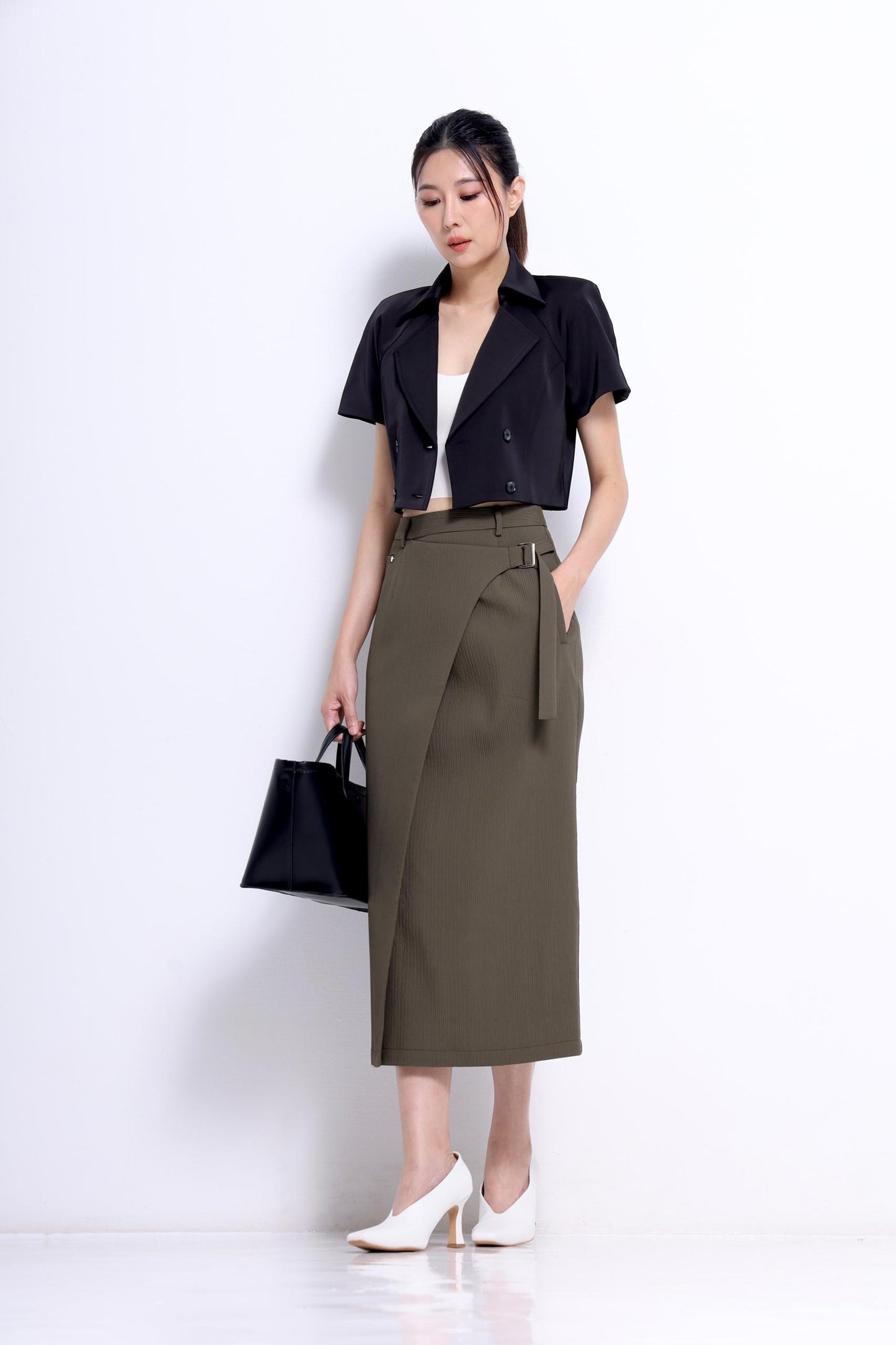 Opal Cropped Blazer Top
