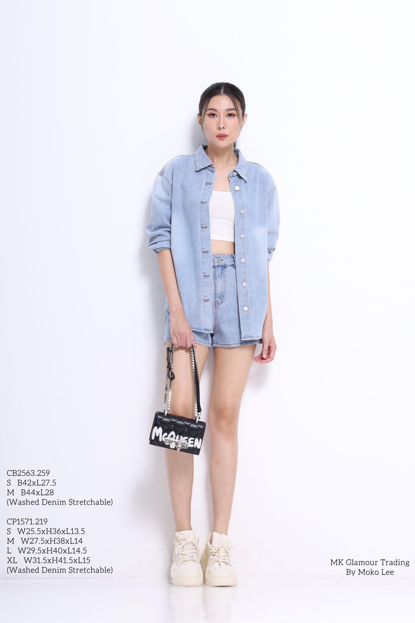 Mandy Washed Denim Shorts