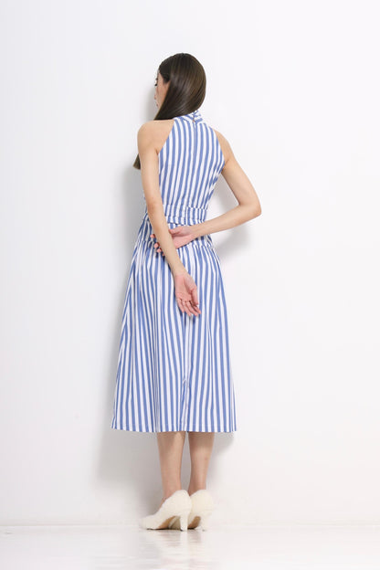 Marilyn V-Neck Stripe Dress