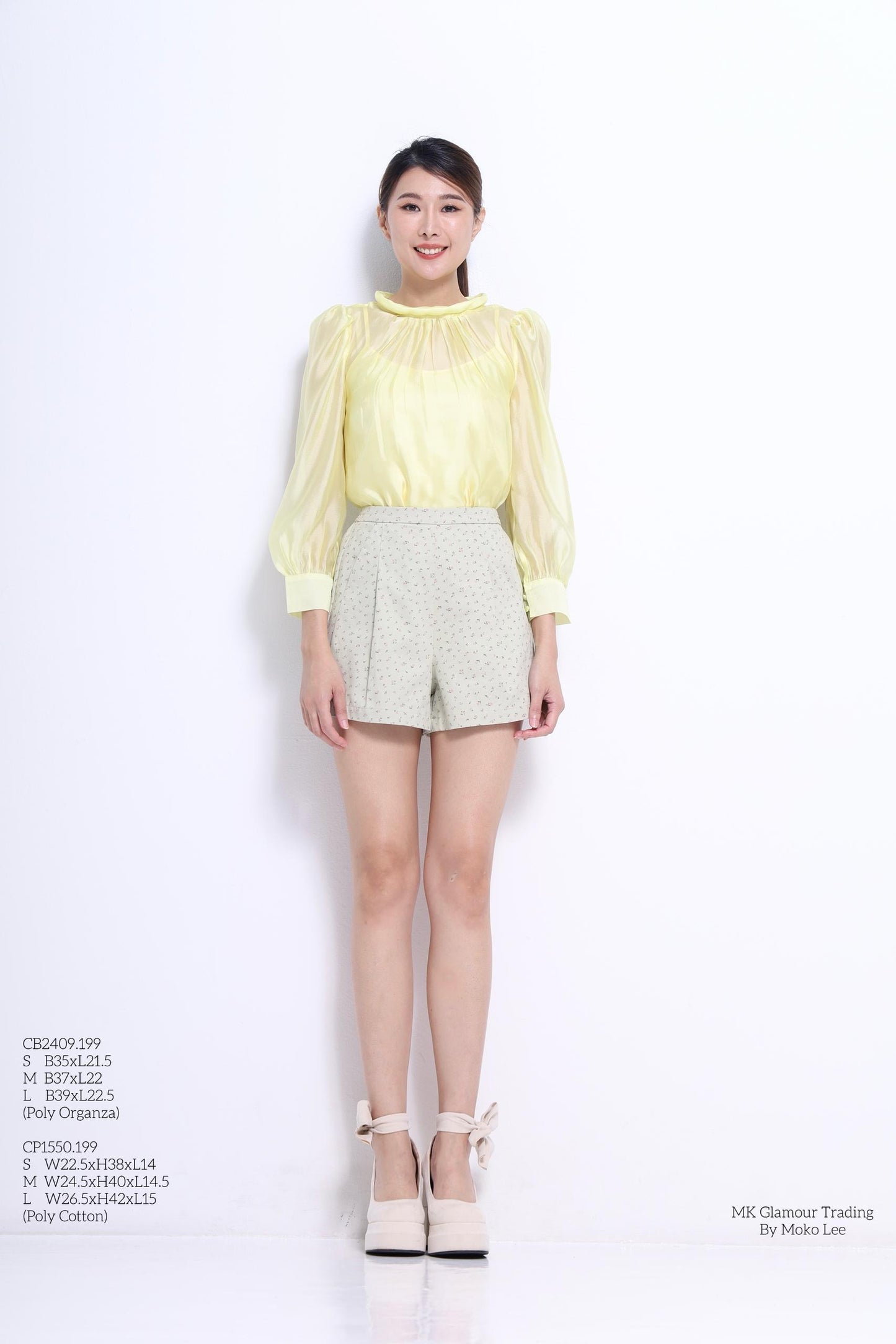 Mara Organza Long Sleeve Blouse