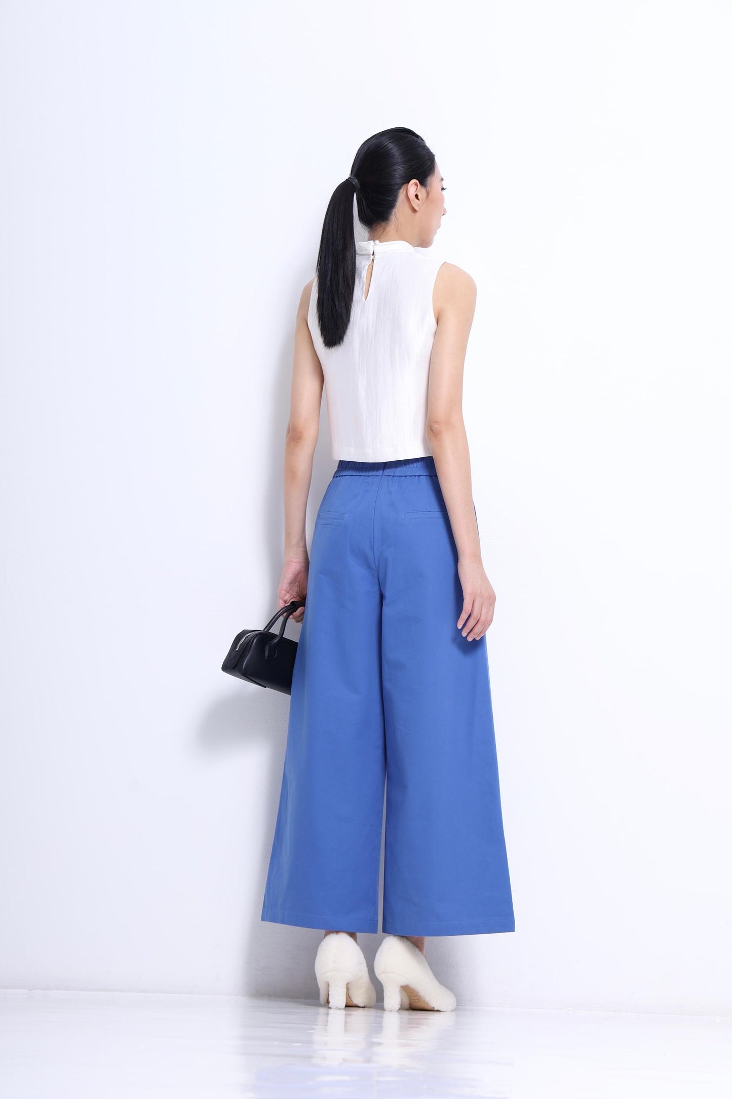 Veron Round Neck Satin Top