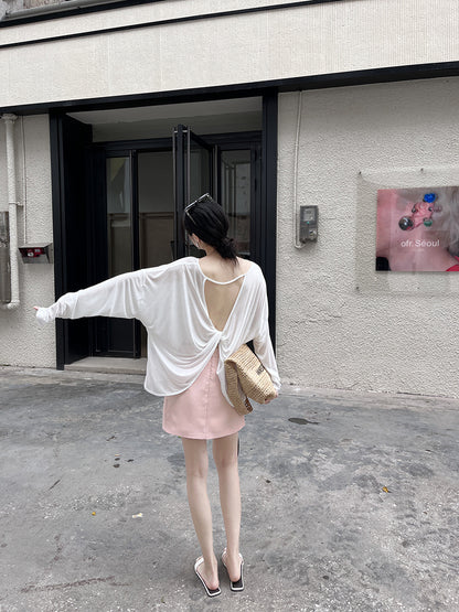 Hoo Loose Open Back Tee