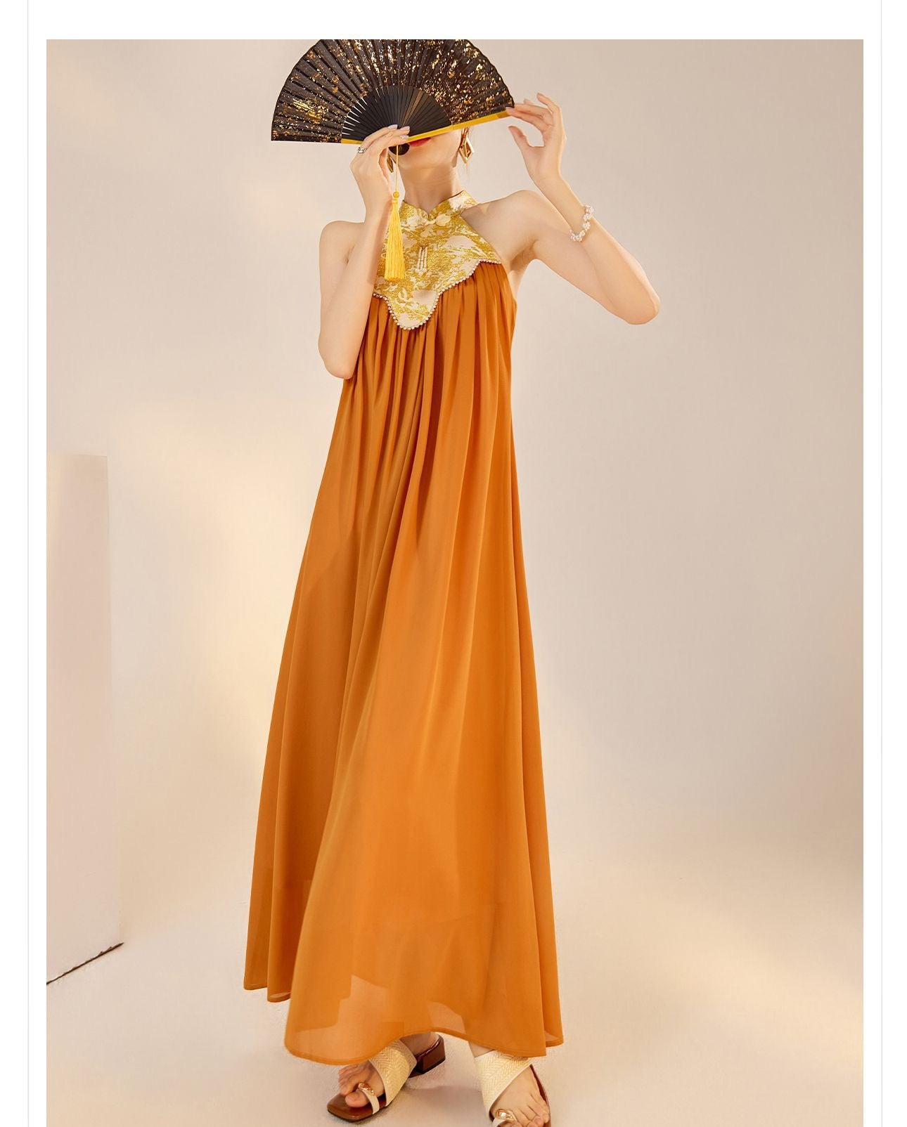 Ruyi Orient Halter Dress