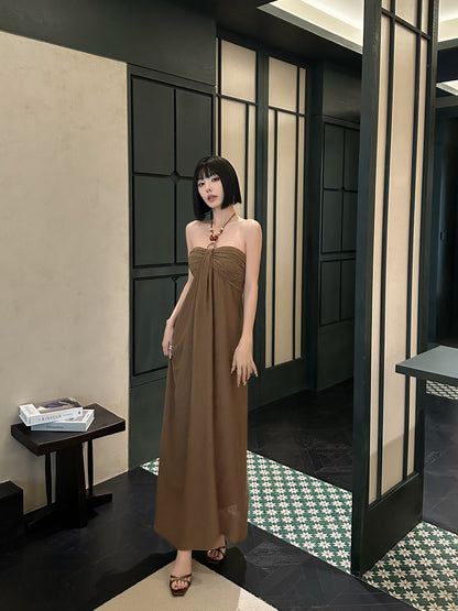 Anitha Halter Beaded Dress