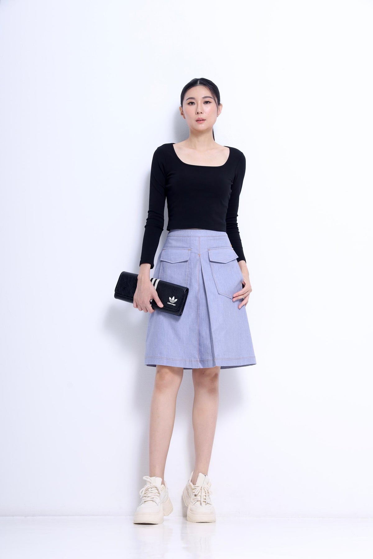 Tassy High Waisted Midi Skirt