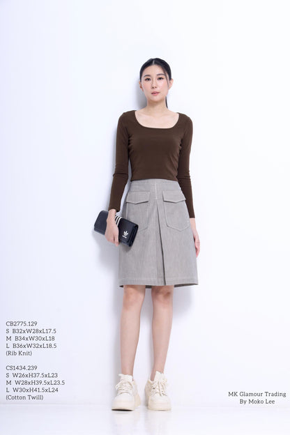 Tassy High Waisted Midi Skirt