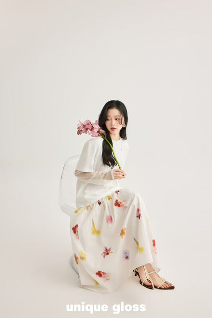 Blossom A-line Floral Skirt