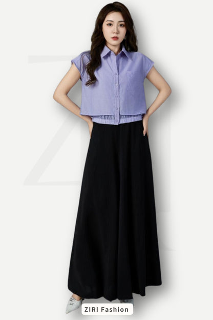 Ziri Tencel Layered Shirt